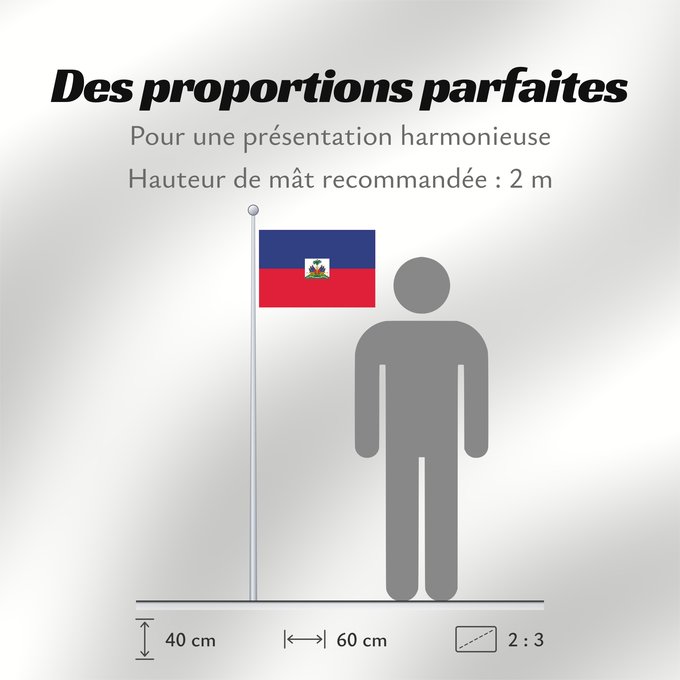 Proportions du drapeau : Haiti civil Haiti Haïti Haití