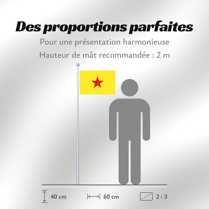 Proportions du drapeau : Mohéli