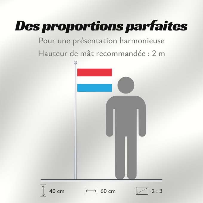 Proportions du drapeau : Luxembourg Luxemburgo Luxemburg Lussemburghese Luksemburga Сцяг Люксембурга Национално знаме на Люксембург Banniel Luksembourg Lucemburská vlajka Luxembourgs Σημαία του Λουξεμβούργου Luksemburgi lipp پرچم لوکزامبورگ Luxemburgin Lucsamburg ლუქსემბურგის დრო