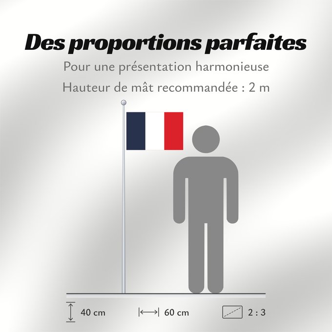 Proportions du drapeau : Saint Martin (French part)