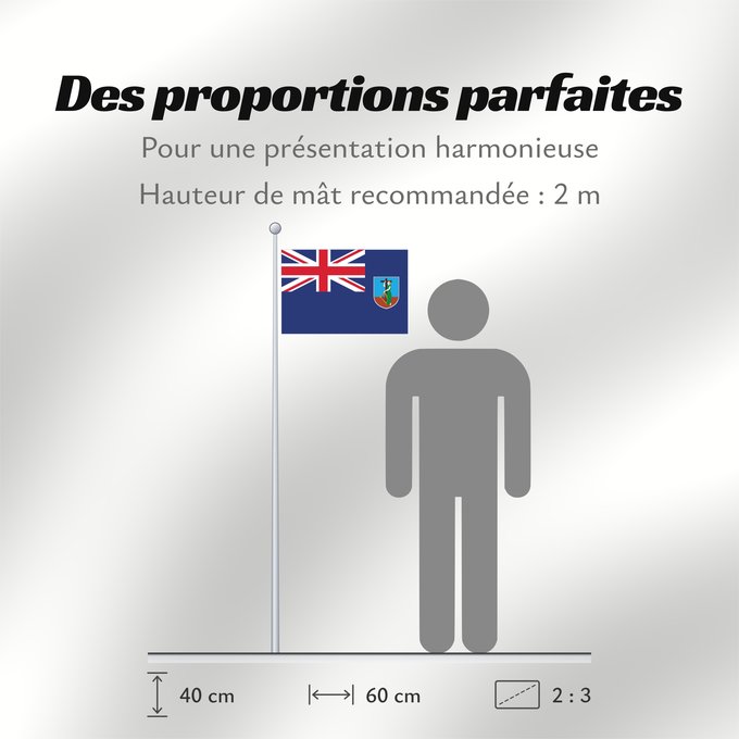 Proportions du drapeau : Montserrat