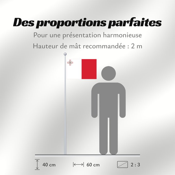 Proportions du drapeau : Malta	Malte	Сцяг Мальты	Maltas	Ta  Malta	Флаг Мальты	Прапор Мальти