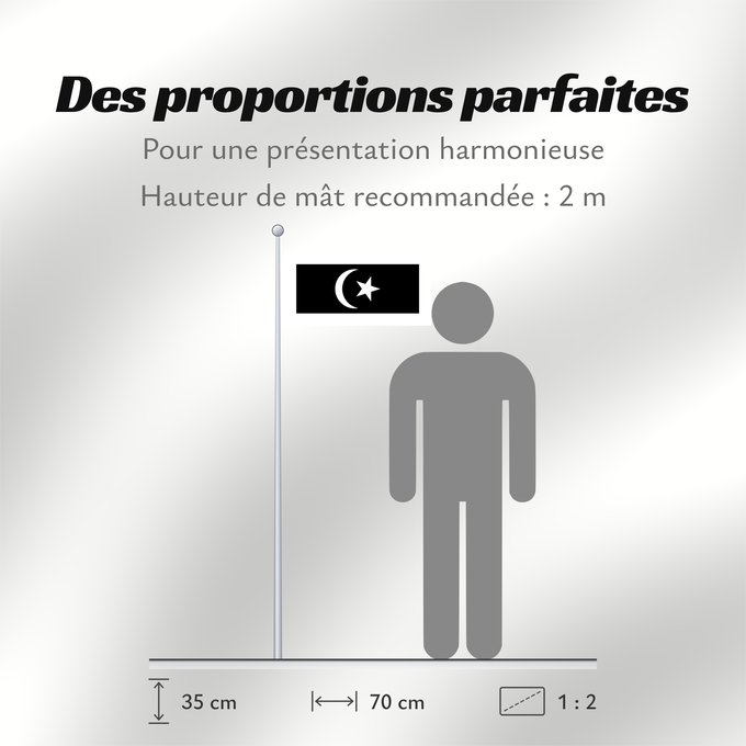 Proportions du drapeau : Terengganu	Malaysian state Terengganu