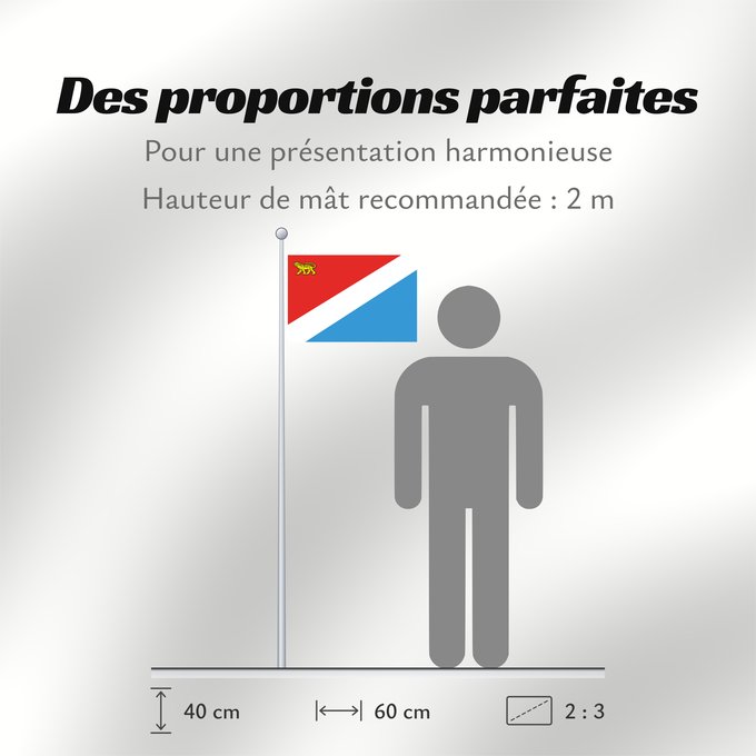Proportions du drapeau : Primorsky Krai	Kraï du Primorie	 Krai de Primorie	Primorski Krai