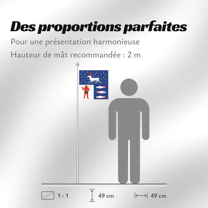 Proportions du drapeau : Västerbottens län vapenflagga	Västerbotten County in Sweden	Västerbotten	Västerbottens läns vapenflagga