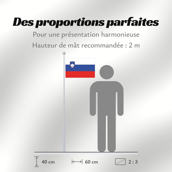 Proportions du drapeau : Slovenia Slovénie Eslovenia Slowenien Slovenië Słowenii Сцяг Славеніі Slovenije D Eslovènia Slovinská vlajka Флаг Словении Прапор Словенії