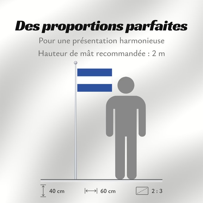 Proportions du drapeau : Civil Flag of El Salvador El Salvador Salvador Civil flag of El Salvador, ratio 3 5