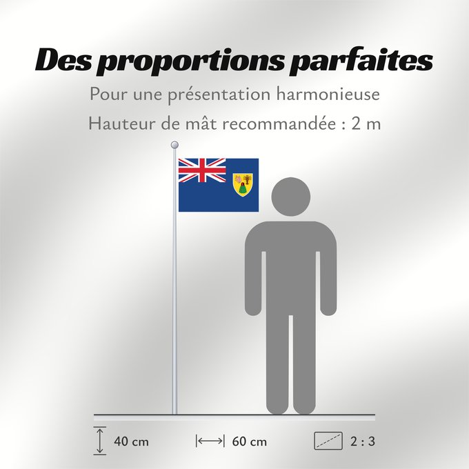 Proportions du drapeau : Turks and Caicos Islands Turques et caiques !Îles Turques-et-Caïques Islas Turcas y Caicos Turks- und Caicosinseln Turks e Caicos Ynysoedd Turks a Caicos DTurcach agus Caicos Turks ha Kaykos Флаг Тёркса и Кайкоса