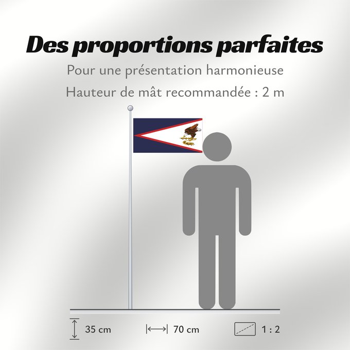 Proportions du drapeau : American Samoa