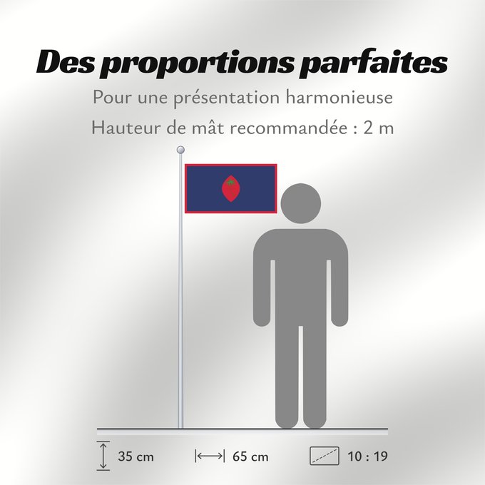 Proportions du drapeau : Guam