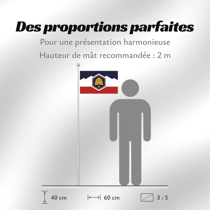 Proportions du drapeau : Utah	Utah  2024-present