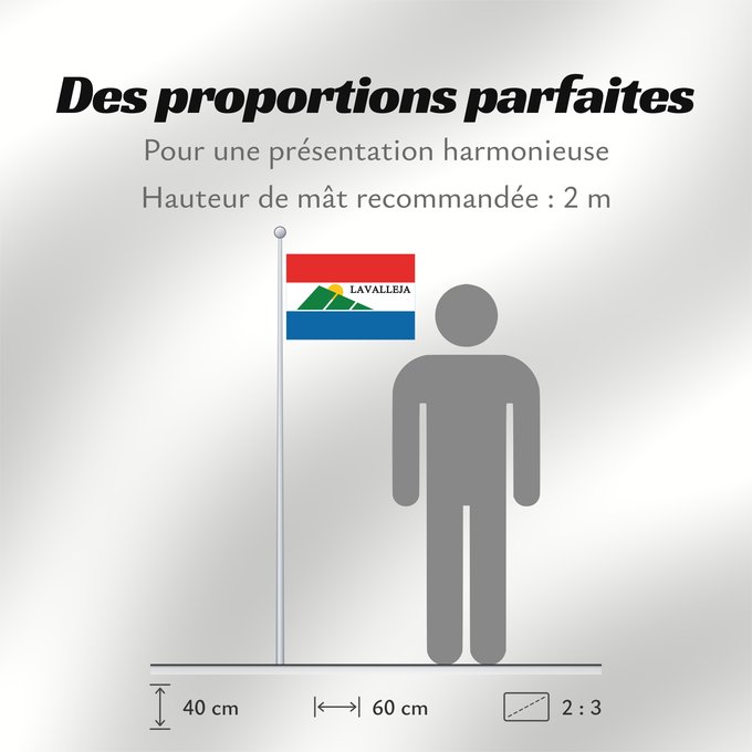 Proportions du drapeau : Lavalleja Department	département de Lavalleja	Departamento de Lavalleja	Lavalleja