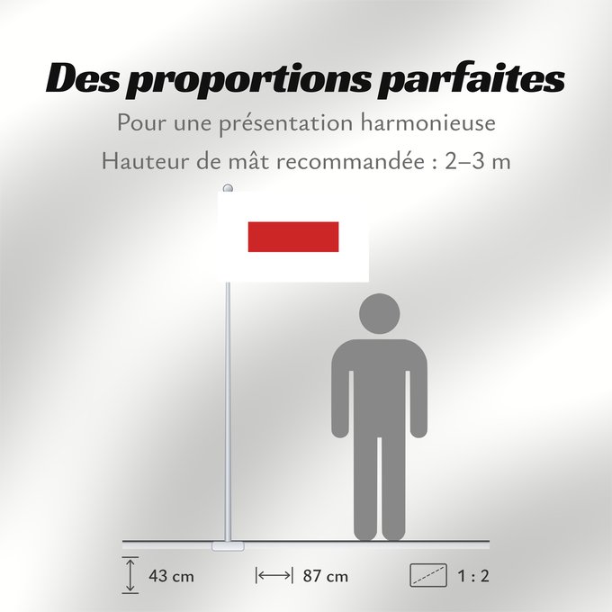 Proportions du drapeau : Ra’s al Khaymah