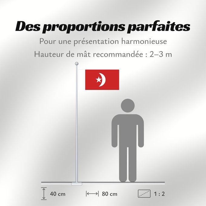 Proportions du drapeau : Umm al-Qaiwain Umm al-Quwain علم إمارة أم القيوين