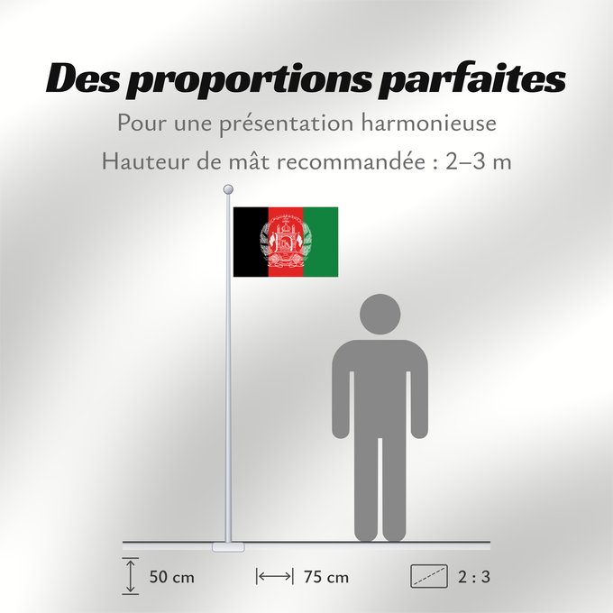 Proportions du drapeau : Afghanistan  2013–2021	Islamic Republic of Afghanistan	République Islamique d Afghanistan	República Islámica de Afganistán	Islamischen Republik Afghanistan	Afghanistan	República Islâmica do Afeganistão	Afganistanu	علم أفغانستان	Afganistana	ئاڵای ئەفغانستا