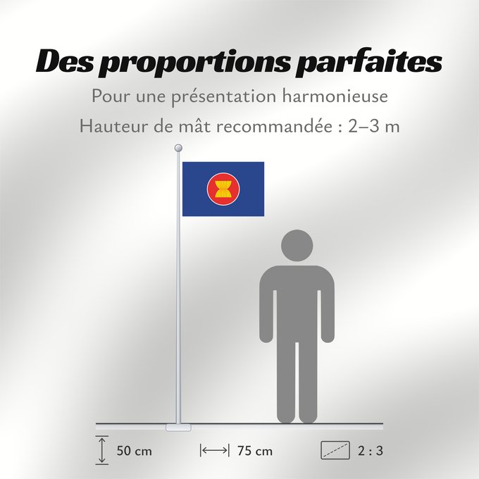 Proportions du drapeau : ASEAN