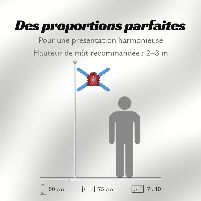 Proportions du drapeau : Cidade do Rio de Janeiro	City of Rio de Janeiro	Rio de Janeiro	Río de Janeiro	Stadt Rio de Janeiro
