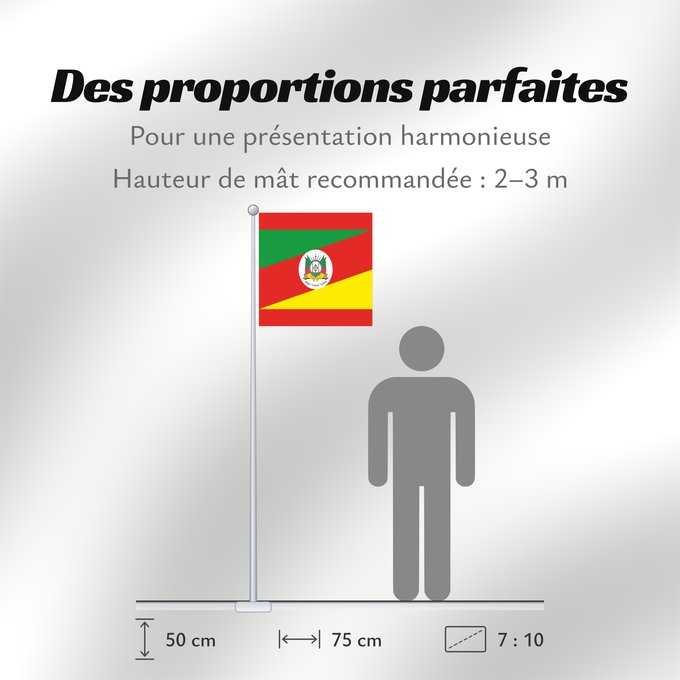 Proportions du drapeau : Rio Grande do Sul	State of Rio Grande do Sul, Brazil	Río Grande del Sur	Estado do Rio Grande do Sul, Brasil