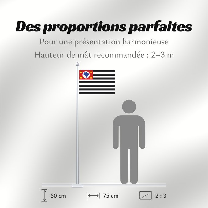 Proportions du drapeau : São Paulo	Sao Paulo	São Paulo, Brasil