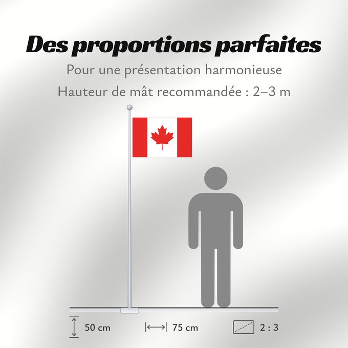 Proportions du drapeau : Canada Canadá Kanada