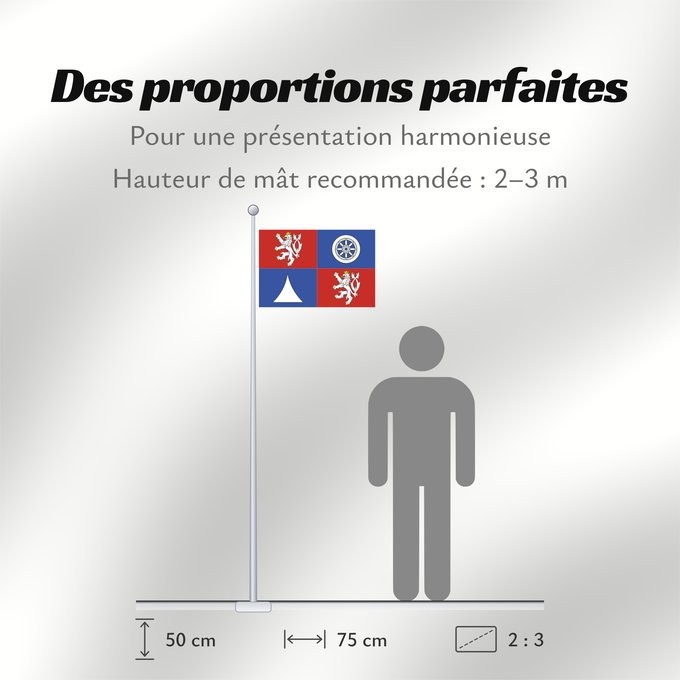 Proportions du drapeau : Liberec Region	Région de Liberec	Región de Liberec	Region Liberec	Regione di Liberec