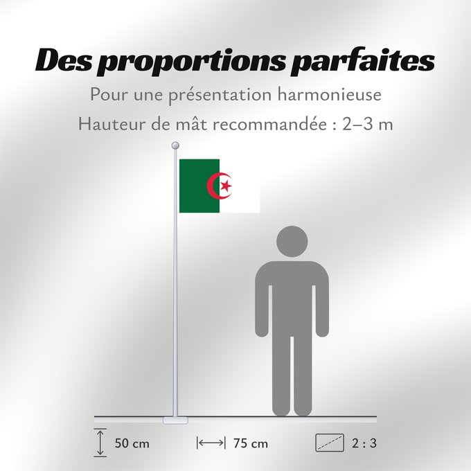Proportions du drapeau : Algeria	L Algérie	Argelia	Algerien	Dell Algeria	Algerije	Argélia	Algierii	Vo Algérie	علم الجزائر	Σημαία της Αλγερίας	Alĝerio	Algerian	דגל אלג יריה	Algéria	Aljazair	アルジェリアの国旗	Asenǧaq n Dzayer	알제리의 국기	Drapèu d Argeria	Флаг Алжира	Alžirije	Algeriets	ⴰⵏⴰⵢ ⴰⴷⵣ