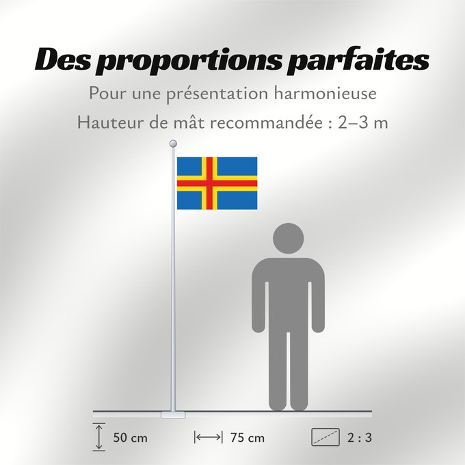 Proportions du drapeau : Ahvenanmaan lääni