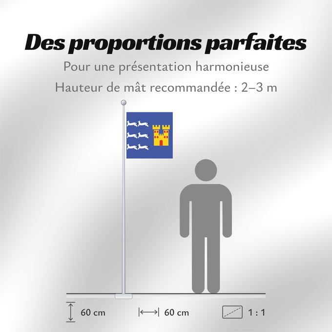Proportions du drapeau : Oulun lääni