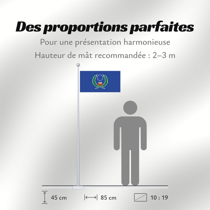 Proportions du drapeau : Pohnpei State of Pohnpei L État de Pohnpei Pohnpei Staates Pohnpei im Verhältnis 10 19 Beschreibung der Flagge Das blaue Tuch steht für den Pazifik