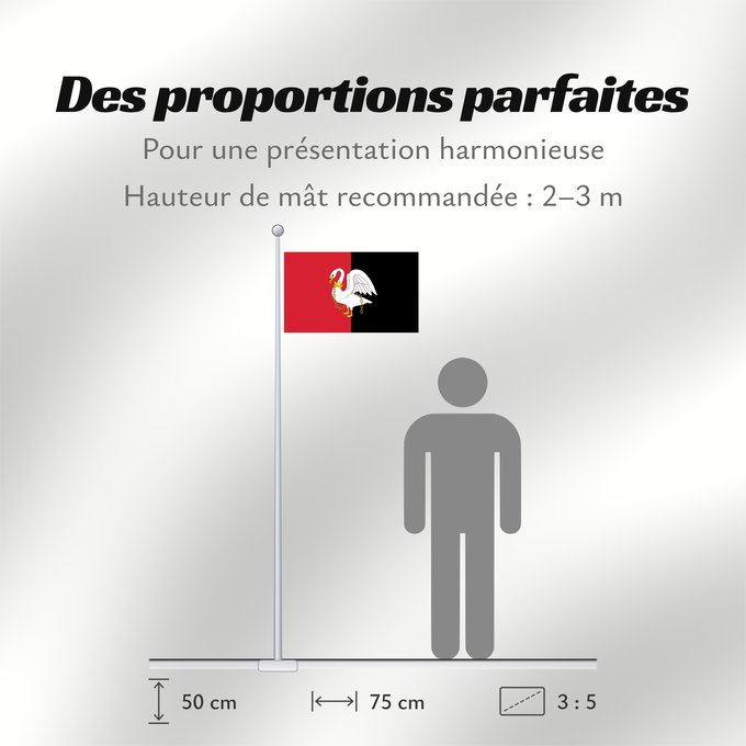 Proportions du drapeau : Buckinghamshire