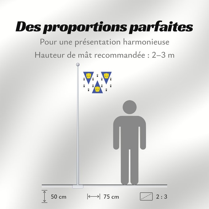 Proportions du drapeau : Shropshire