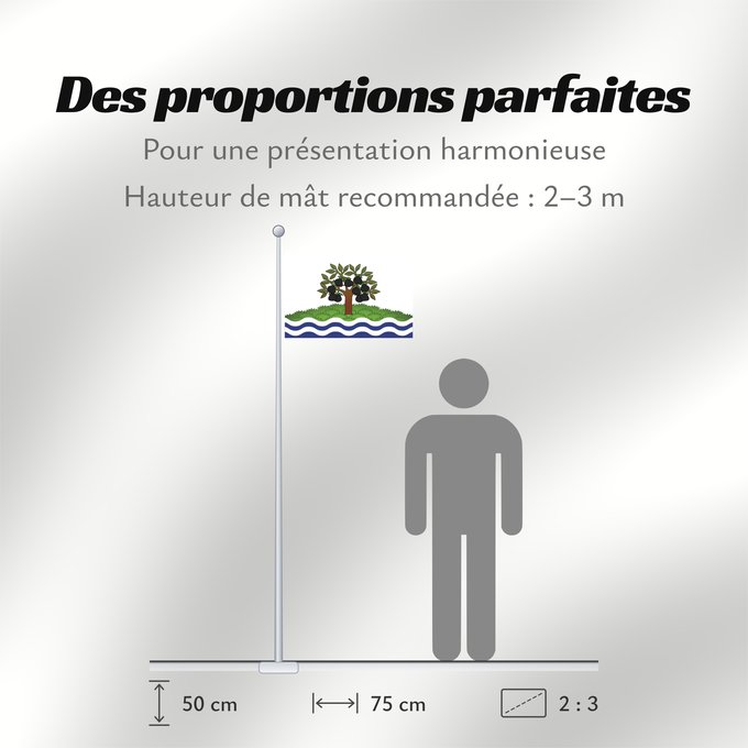 Proportions du drapeau : Worcestershire