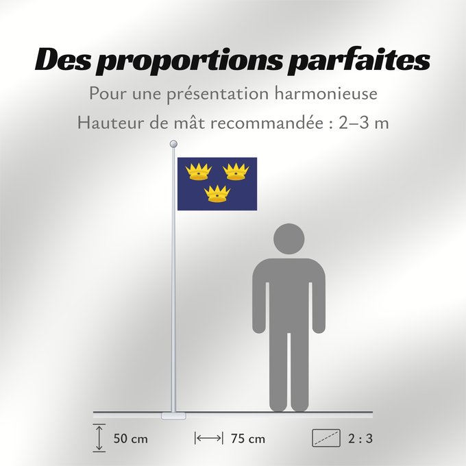 Proportions du drapeau : Munster