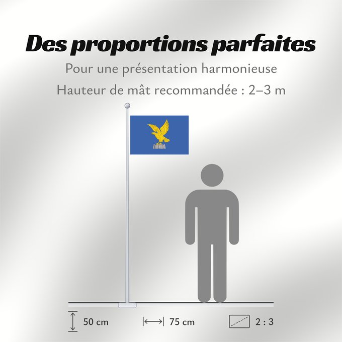Proportions du drapeau : Friuli-Venezia Giulia