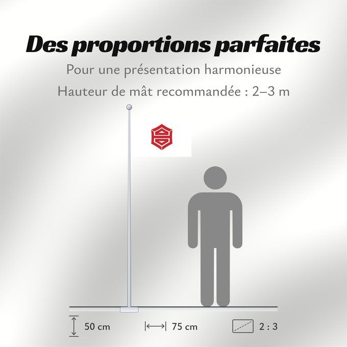 Proportions du drapeau :  Kôti [Kochi]