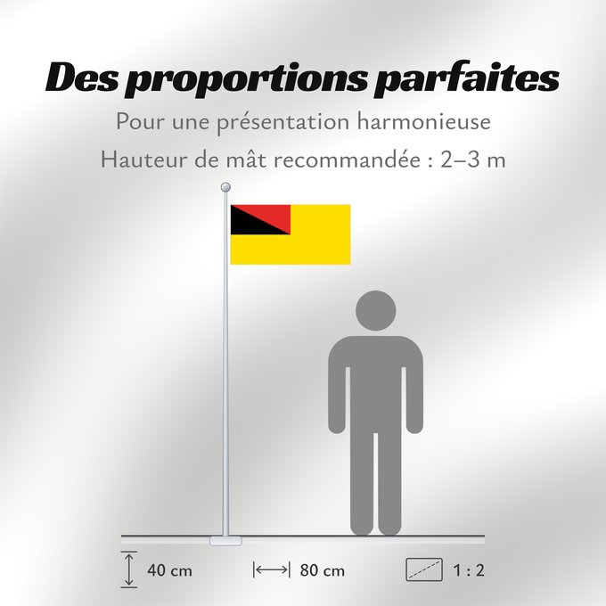 Proportions du drapeau : Negeri Sembilan	Negeri Sembilan, a state of Malaysia