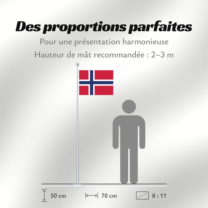 Proportions du drapeau : Jan Mayen