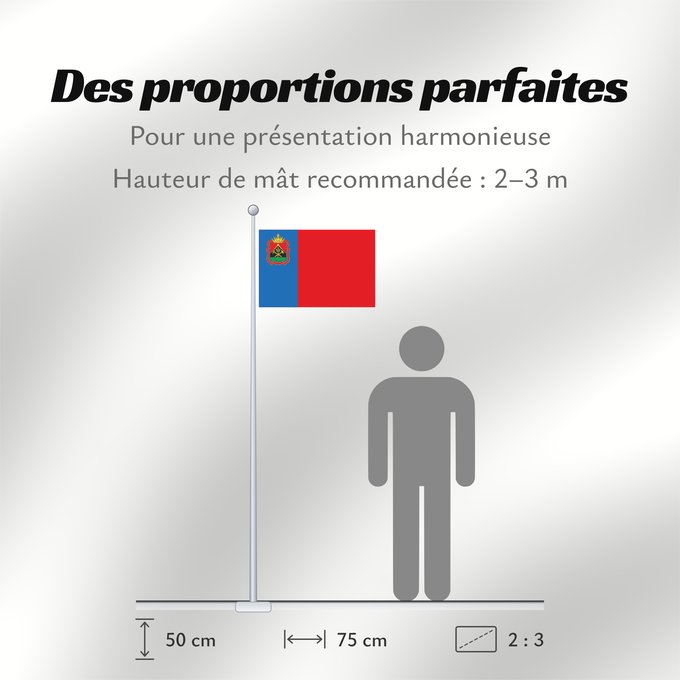 Proportions du drapeau : Kemerovo oblast Kemerovo oblast, Russia Oblast de Kemerovo Óblast de Kémerovo Oblast Kemerowo Kemerovo Oblast