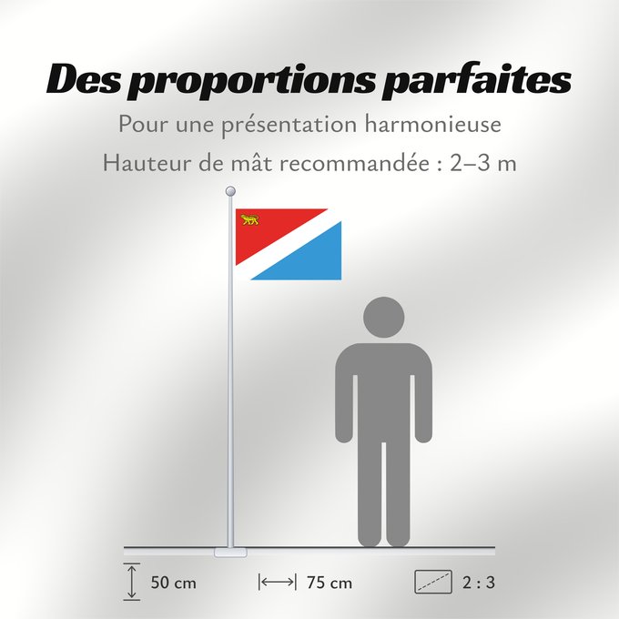 Proportions du drapeau : Primorsky Krai	Kraï du Primorie	 Krai de Primorie	Primorski Krai