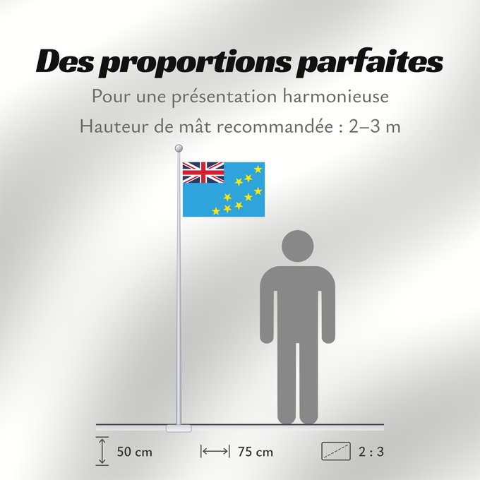 Proportions du drapeau : Tuvalu