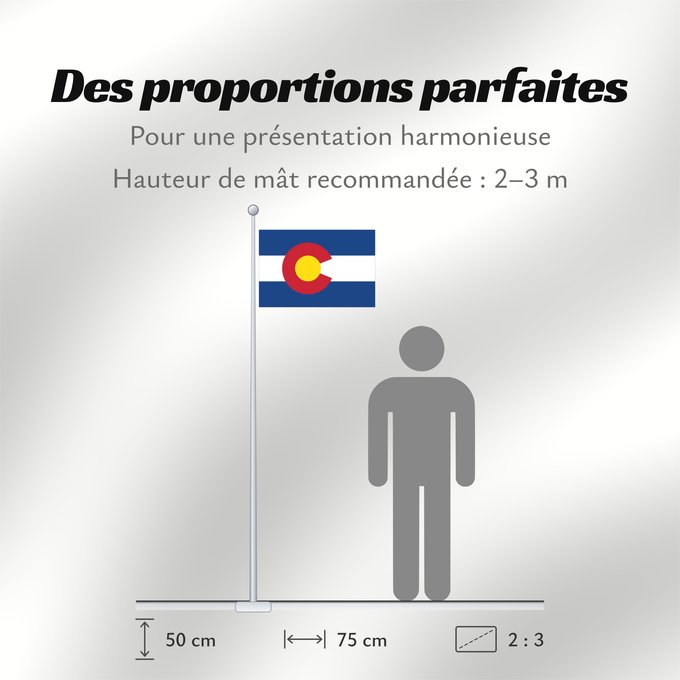 Proportions du drapeau : Colorado	Colorado designed by Andrew Carlisle Carson	ᎧᎶᏩᏓ ᎦᏓᏘ	Ka hae Kololako	Colorati	Dibé nitsa hahoodzo bidah naatʼaʼí	Флаг Колорадо	Američke savezne države Kolorado