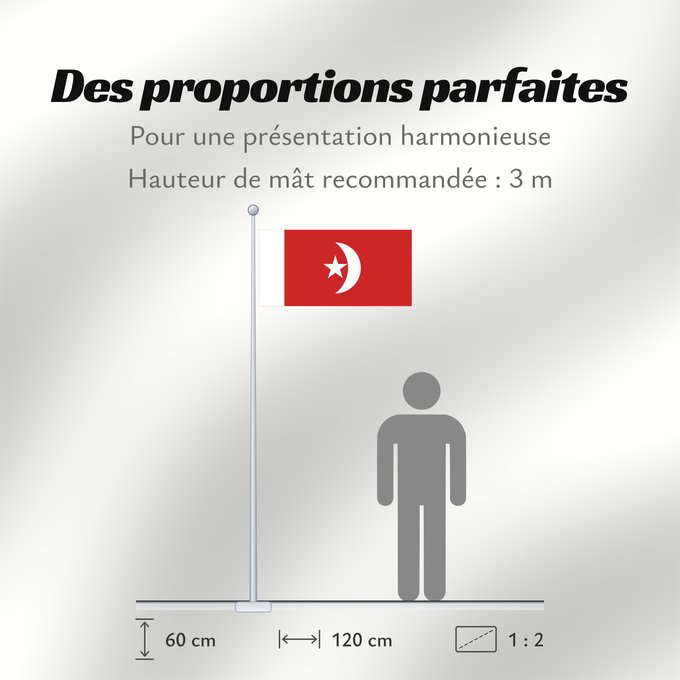 Proportions du drapeau : Umm al-Qaiwain	Umm al-Quwain	علم إمارة أم القيوين