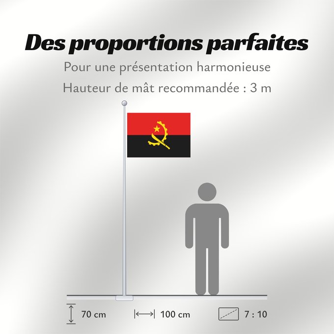 Proportions du drapeau : Angola Dell Angola የአንጎላ ሰንደቅ ዓላማ علم أنغولا Angoly Σημαία της Αγκόλας پرچم آنگولا Angolan अंगोला ध्वज Bandel a Ngola Ala Angolayê Bɛndɛ́lɛ ya Angola Sainan i Angola Angolei Флаг Анголы Angole Angoola Seboko ye Angola Angolas அங்கோலா கொடி Mujeko ya Angola