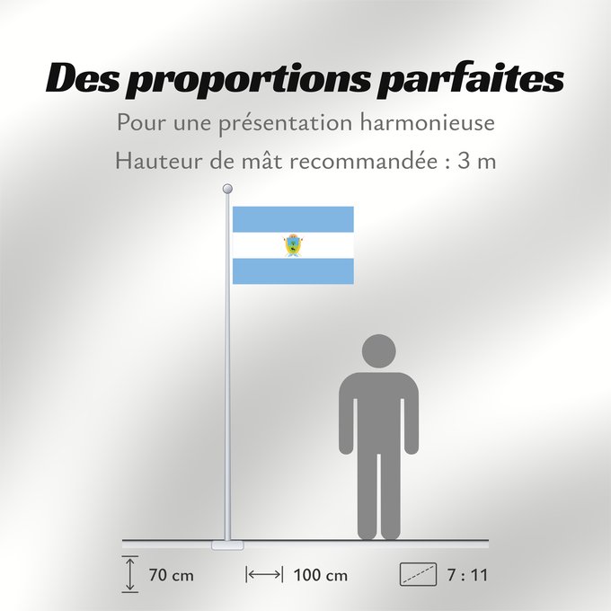Proportions du drapeau : Provincia de La Pampa	La Pampa Province of Argentina	province de La Pampa	Provinz La Pampa	Provincia di La Pampa