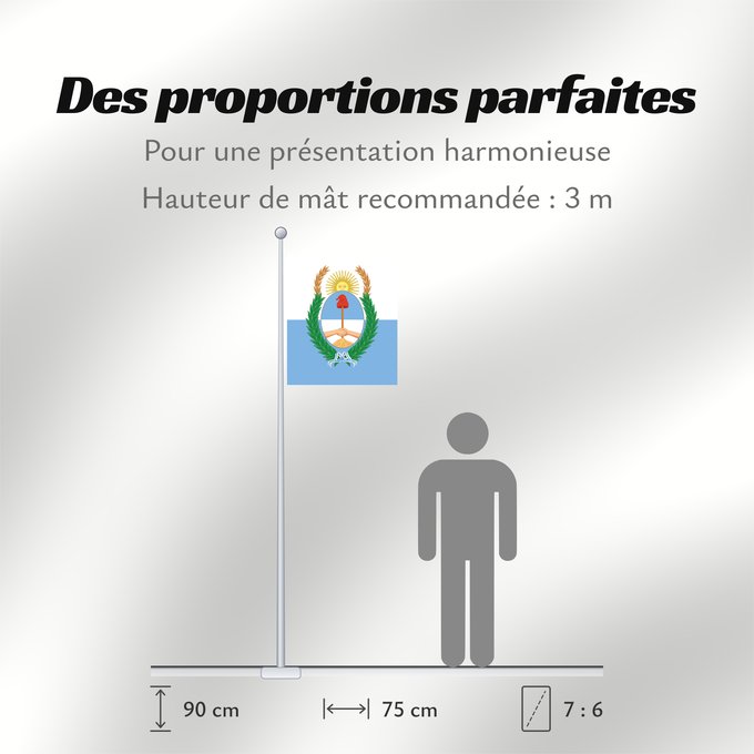Proportions du drapeau : Provincia de Mendoza Mendoza Province, Argentina Province de Mendoza Provincia de Mendoza, Argentina Mendoza (Provinz) Provincia di Mendoza