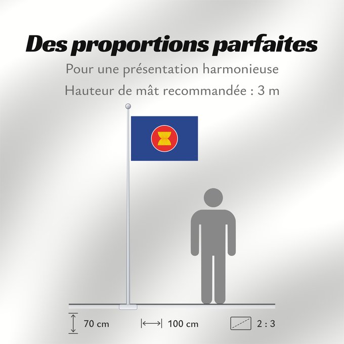 Proportions du drapeau : ASEAN