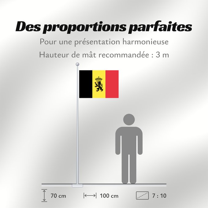 Proportions du drapeau : Belgium civil Belgium Belgique Bélgica Belgien Belgio