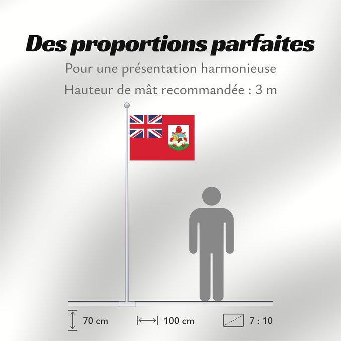 Proportions du drapeau : Bermuda	Bermudes	Bermudas	Bermudów	Bermudas fana	Brattagh ny Bermioodee	Флаг Бермуд
