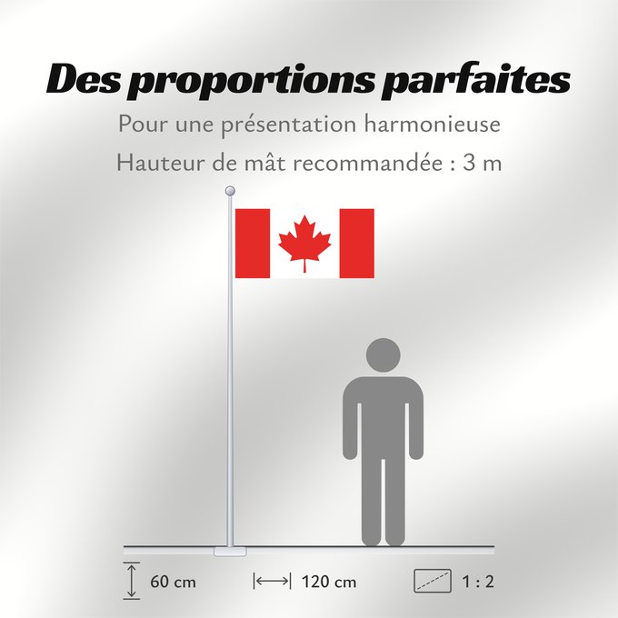 Proportions du drapeau : Canada Canadá Kanada