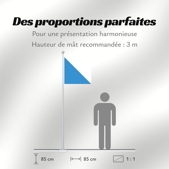 Proportions du drapeau : Zürich (de)